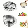 Reiswaschschüssel Edelstahl mit Gemüseeinsatz, kleines Produktbild-Vorschau 1