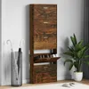vidaXL Szafka na buty dąb wędzony 59x17x169 cm materiał Podgląd zdjęcia produktu 8