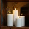 LED Stumpenkerze MIA - Echtwachs - realistische 3D Flamme - Produktbild-Vorschau 3