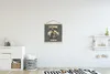 MuchoWow® Textilposter Motorrad - Mann - Retro - Gelb 40x40 Produktbild-Vorschau 2