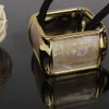 Haarring Quadratisch Marmor-Look in Creme Produktbild-Vorschau 1