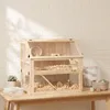 PawHut Hamsterkäfig aus Holz 3 Etagen Nagarium Nagerkäfig Produktbild-Vorschau 9