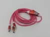 Câble de recharge USB LED 3-en-1, rouge lumineux, Micro Voir les images du produit 4