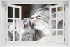 Wallario Poster mit Fenster-Illusion: Süße kleine getigerte Produktbild-Vorschau 1