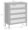 sweeek - Vintage Kommode mit Holzdekor und Flechtwerk, 4 Produktbild-Vorschau 8