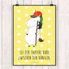 Mr. & Mrs. Panda Bild Einhorn Junge DIN A2 - Gelb Pastell - Produktbild-Vorschau 2
