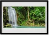 Bild 100x70 MDF-Rahmen Wandkunst Wald Wasserfall Natur Produktbild-Vorschau 1