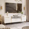 ONYX TV-Schrank auf goldenen Füßen, weiß glänzend, 158 cm, Produktbild-Vorschau 2