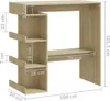 Table de bar étagère de rangement Chêne sonoma Bois Voir les images du produit 7