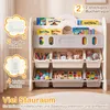 COSTWAY, štvorposchodový regál pre Montessori hračky, Náhľad obrázku produktu 5