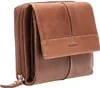 A brown leather wallet is shown against a white background. Produktbild-Vorschau