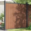 vidaXL Zaunelement mit 2 Pfosten Braun 180x186 cm WPC Produktbild-Vorschau 3