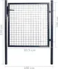 vidaXL Maschen-Gartentor verzinkter Stahl 100 x 100 cm Grau Produktbild-Vorschau 6