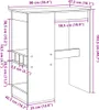 vidaXL Barový stůl s policí bílý 90x47,5x103,5 cm materiál Náhled obrázku produktu 8