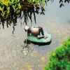 esotec Wasserspeier FROSCH liegend Seerosen-Blatt mit Produktbild-Vorschau 9