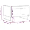 vidaXL Stolik kawowy dąb wędzony 60x50x40 cm materiał Podgląd zdjęcia produktu 7