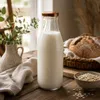 Milchflasche 1 Liter Glasflasche transparent mit 2 Flaschen Produktbild-Vorschau 2