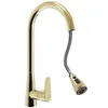 A gold kitchen faucet with a pull-down sprayer, isolated on a white background. Náhľad obrázku produktu