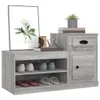 vidaXL Schuhschrank Grau Sonoma 100x42x60 cm Holzwerkstoff Produktbild-Vorschau 4
