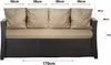 Vankúše na záhradnú pohovku s polirattan 170x50x7/4*56x50cm Náhľad obrázku produktu 2