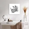 Poster - Poster ohne Rahmen - Nashorn Porträt Grafik - Produktbild-Vorschau 5