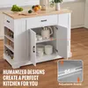 Wózek z wyspą kuchenną VEVOR, bar śniadaniowy 117 cm z Podgląd zdjęcia produktu 6