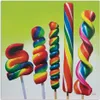 Leinwandbild fünf bunte lutscher 30x30 cm Feeby farbe Produktbild-Vorschau 3