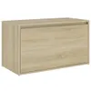 A light brown wooden cabinet with a single drawer is shown against a white background. Anteprima dell’immagine prodotto