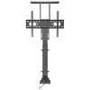 A dark gray electric TV lift stand is shown against a white background. Produktbild-Vorschau