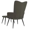 vidaXL Poltrona relax con sgabello in velluto grigio scuro Anteprima dell’immagine prodotto 11