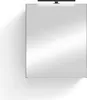 A mirror with a light fixture above it, casting a shadow on a white wall. Náhled obrázku produktu