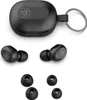 A product shot of black JBuds Mini True Wireless Earbuds with their charging case and extra ear tips. Anteprima dell’immagine prodotto