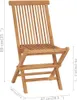 vidaXL Klappbare Gartenstühle 2 Stk. Massivholz Teak Produktbild-Vorschau 7