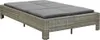 vidaXL 2-Personen-Sonnenliege mit Auflage Grau Poly Rattan Produktbild-Vorschau 1
