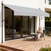 LZQ 400x120cm Klemmmarkise Einziehbar Balkonmarkise mit Produktbild-Vorschau 10
