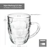 6er Set Dijon Bierkrüge 200ml aus Glas mit Relief & Henkel Produktbild-Vorschau 6