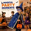 4er-Set Halloween Zauberer Kostüm für Kinder mit Umhang Produktbild-Vorschau