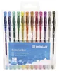 Donau Elektronik 12 DONAU Glitzer Gelschreiber transparent Náhľad obrázku produktu 1