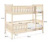 A diagram of a wooden bunk bed with dimensions labeled. Produktbild-Vorschau