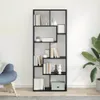 vidaXL Bücherregal Schwarze Eiche 67 x 25 x 161,5 cm Produktbild-Vorschau 4