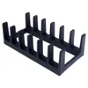 A black dish rack or plate holder against a white background. Produktbild-Vorschau