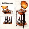 A collage of images showing a globe bar cart with wine bottles and glasses. Náhled obrázku produktu