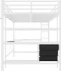 Letto a soppalco Sweiko 140x200cm, con luce d'ambiente, Anteprima dell’immagine prodotto 6