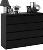 MRBLS_HOME Kommode mit 8 Schubladen Schwarz Matt Produktbild-Vorschau 6