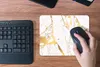 MuchoWow® Mauspad Mousepad Marmor - Gold - Weiß - Chic Produktbild-Vorschau 4