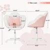 HOFFREE Ergonomischer Kinderschreibtischstuhl Blume Rosa, Produktbild-Vorschau 8