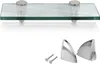 Glasregal 20x10x0,8 cm mit Halterung Glasboden Wandregal Produktbild-Vorschau 1