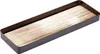 Dekotablett Metall Holz für Kerzendeko und Produktbild-Vorschau 1