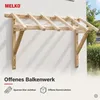 Holz Vordach 120x205 cm Haustürüberdachung Pultdach Produktbild-Vorschau 10