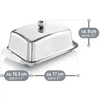 com-four® Butterdose Edelstahl - Große Butterglocke aus Produktbild-Vorschau 6